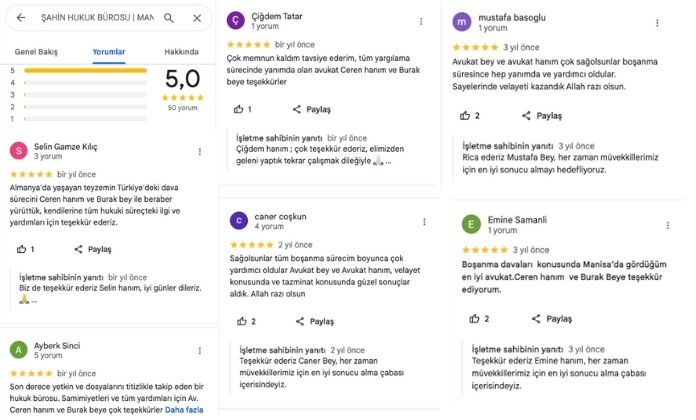 manisa en iyi boşanma avukatı yorumları